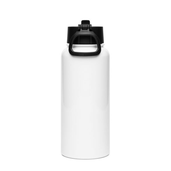 Stainless steel water bottle with a straw lid