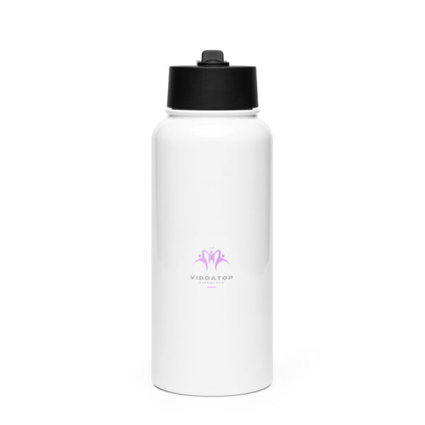 Stainless steel water bottle with a straw lid - Image 2